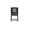 Rosslyn Sheesham Wood Set of 2 Dining Chairs in Mahogany Finish & Navy Blue Velvet Cushion Seat