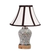 Devansh Multi Cotton Shade Lamp With Wood & Mosaic Glass Base For Decoration/Office/Home/Gifting/Study For Decoration/Office/Home/Gifting/Study