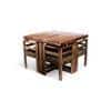 Kingston Sheesham Wood Accent 4 Seater Dining Table Set