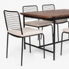 Covent Garden Mild Steel Outdoor Dining Table with Six Chairs in Grey Colour