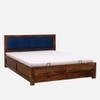 Bravon Hydraulic Solid Wood Bed King Size in Provincial Teak Finish