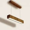 Clara 24 Brown Wooden LED Hanging Lamp