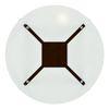 Wesley - Cabalo (Leatherette) 4 Seater Round Glass Top Dining Table Set (Colour- Black, Finish- Dark Walnut)