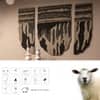 Abstract Handmade Natural Wool Wall Art Brown Black 3 Panel Set 5 x 3 Feet