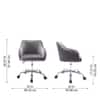 Doe Buck Leisel Modern Grey Velvet Office Chair
