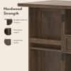 Caledonia Solid Wood Bar Cabinet (Danish Walnut Finish)
