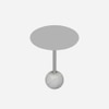 Metalsmith Marble Side Table in Silver Finish