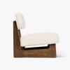Kino Solid Wood Lounge Chair in Brown Colour