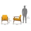 Brooks Lounge Chair in Mustard Yellow Colour