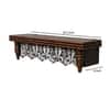 Multishade Colour Solid Wood Handcarved Rajat Floating Wall Shelf with distres finish by DisooFashions