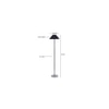 Soleil Black Fabric Floor Lamp with Steel Steel Base