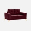 Nency Velvet 2 seater Sofa Maroon