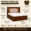 Nayra Solid Wood Comfort Queen Bed Hydraulic Storage Provincial Teak Finish Mattress 60 x 78 Inches