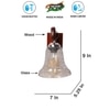 Devansh Solid Wood Electric Wall Light in Brown Colour with Transparent Shade Count of 1 Light