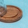 Ireka Homes Nibble Nest Acacia Wood Cake Stand with Glass Dome