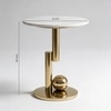Contemporary Metal Side Table in Gold Colour