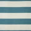 Imperial Knots Blue Ivory Striped Hand Woven Dhurrie 5x8 Feet