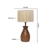 Devansh Bamboo Table Lamp With Wood Base -(7X13 Inches)-1