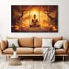 The Castle Decor Lord Buddha Meditation Wall Art Framed Painting 27x48 Inch (Style 8)