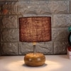 Juliette Brown jute & solid wood table lamp