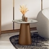 Aeris Metal Side Table in Saturn Spanish Ceramic Finish