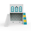 Castle Play House Bunk Bed With Slide 6X4 (Manual Box Storage) In White Colour