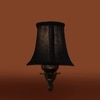 Devansh Gold Antique Wall Mounted Lamp With Black  Cotton Shade