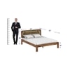 Seaside Solid Wood Queen Size Non Storage Bed In Provincial Teak Finish