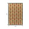 Jaipur Rugs Soft Ethnic Floral Wool 5x8 Feet Nugget Gold And Walnut Dhurrie Carpet