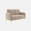 Monly Velvet 2 Seater Sofa Cream Color
