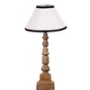 Devansh Multicolor Cotton Table Lamp With  Wood Natural Base (10X10X21 Inches)-33