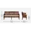 Nayantara 3 Seater Wooden Sofa