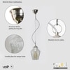 Brenda clear glass hanging light