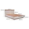 Juda Engineered Wood Queen  Size Bed Without Storage (Urban Teak Finish, Frosty White Colour)