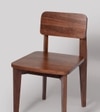 Harm Solid Wood Dining Chair In Dark Brown Finish