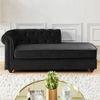 Ease Velvet Chaise Launger in Black Colour