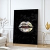 The Castle Decor Money Lips Pop Art Wall Art Framed Painting 20x30 Inch