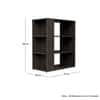 Hexa Engineered Wood Bookshelf Multipurpose Storage Rack in Flower Wenge Colour