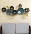 W-Yuka Abstract Metal Wall Decor in Multicolor Set of 1