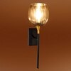 Devansh Metal Electric Wall Light in black Colour with Transparent Shade Count of 1 Light