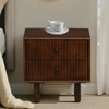 Fiora Solid Wood Bedside Table in Tobacco Finish