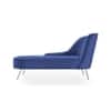 Henz Velvet Chaise Lounger in Navy Blue Colour