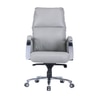 Polar High Back Leatherette Office Chair In Grey Colour