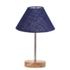 Devansh Blue Jute Table Lamp With Natural  Wood Base  & Steel Pipe (10X16.25 Inches)-37