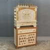 D'Dass White Mdf and Sheesham Wooden Temple With Cabinet For Pooja