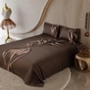 Stoa Paris Super King Size 100% Cotton Bedsheet with 2 Pillow Covers  Size Bronze Cocoa