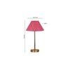 Pink Jute with Metal Gold Table Lamp