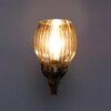 Devansh Metal Electric Wall Light in Antique gold Colour with Lavender Shade Count of 1 Light