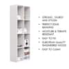 Hexa Engineered Wood Bookshelf Multipurpose Storage Rack in Frosty White Colour