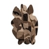 Handmade Wool Shaped Rug Modern Abstract Brown Beige 8 x 10 Feet Carpet